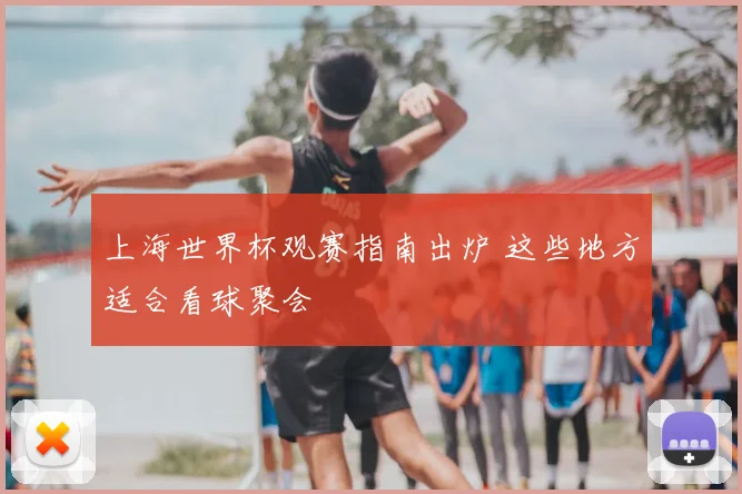 上海世界杯观赛指南出炉 这些地方适合看球聚会