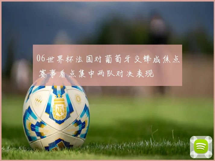06世界杯法国对葡萄牙交锋成焦点 赛事看点集中两队对决表现